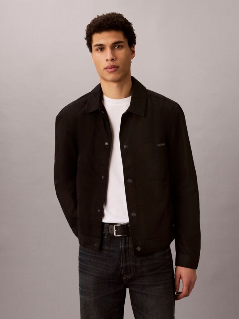 Black Ripstop Trucker Jacket  Men