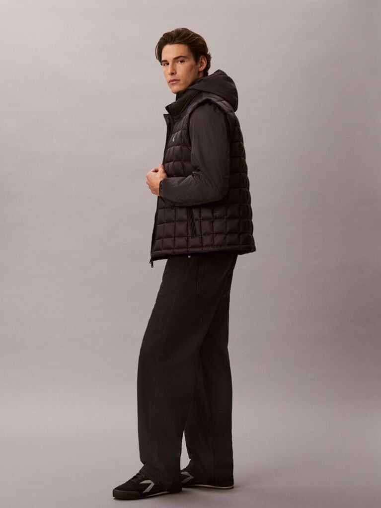 Black Ultra Light Quilted Puffer Gilet  Men