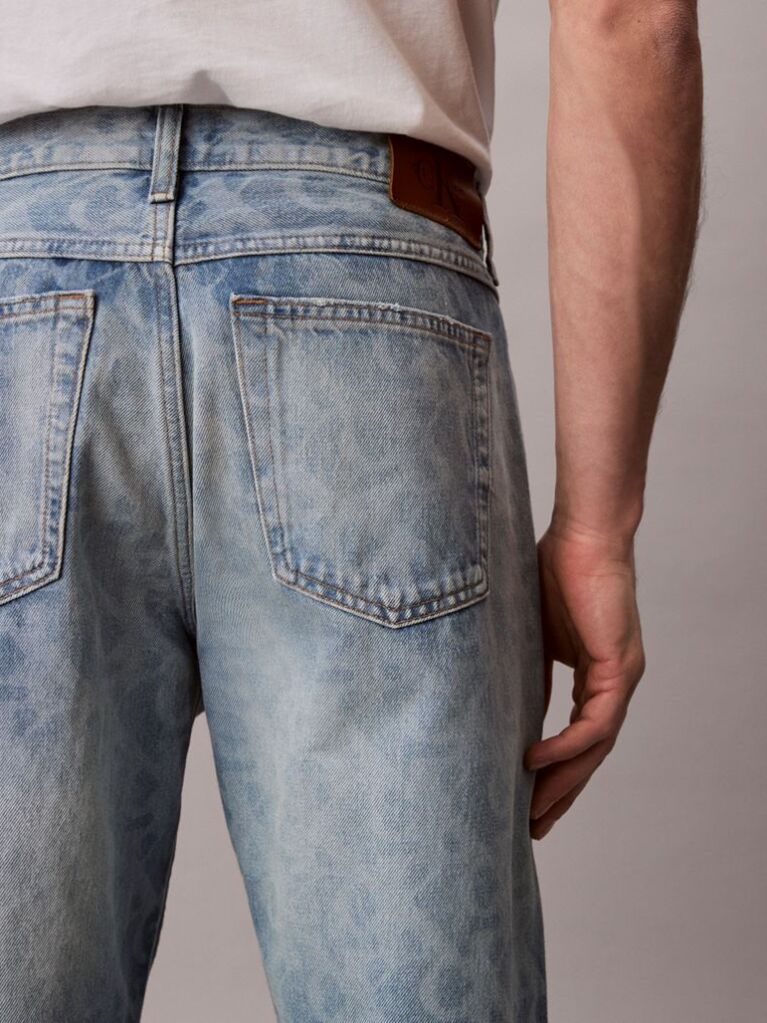 Denim Τζιν 90s Με Logo Print Και Ίσια Γραμμή  Άνδρας