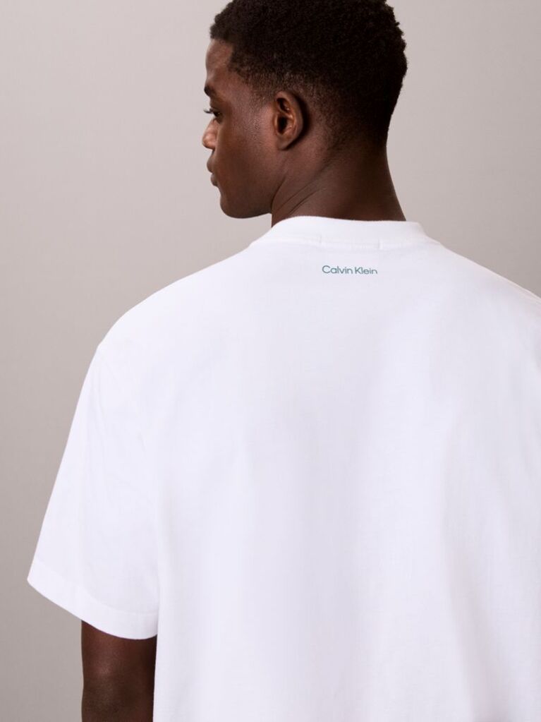 White Palm Logo Graphic Crew Neck T-Shirt  Men