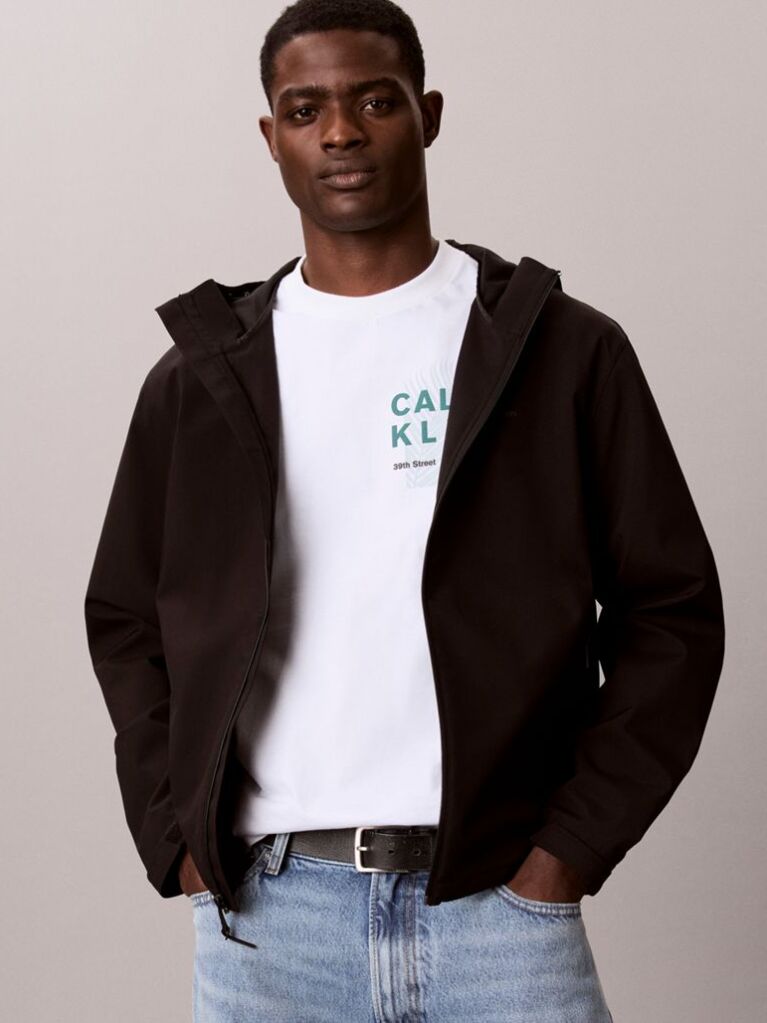 White Palm Logo Graphic Crew Neck T-Shirt  Men