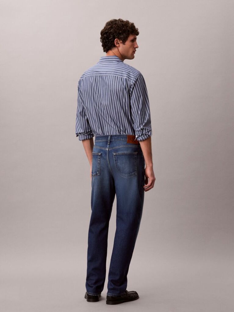 Denim Τζιν Faded Με Tapered Γραμμή  Άνδρας