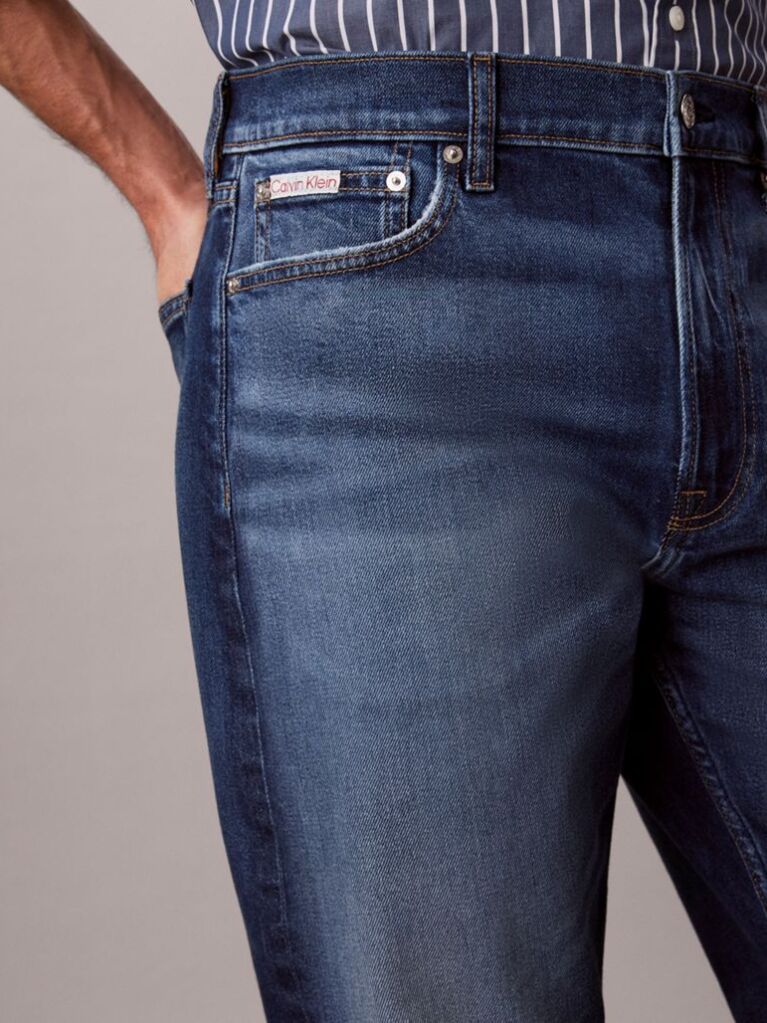 Denim Τζιν Faded Με Tapered Γραμμή  Άνδρας
