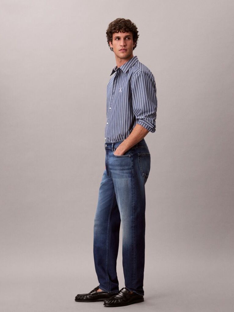 Denim Τζιν Faded Με Tapered Γραμμή  Άνδρας