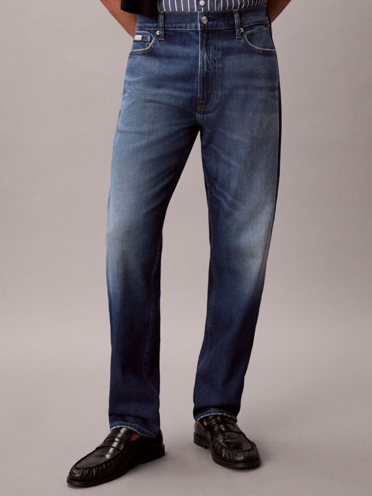Denim Τζιν Faded Με Tapered Γραμμή  Άνδρας