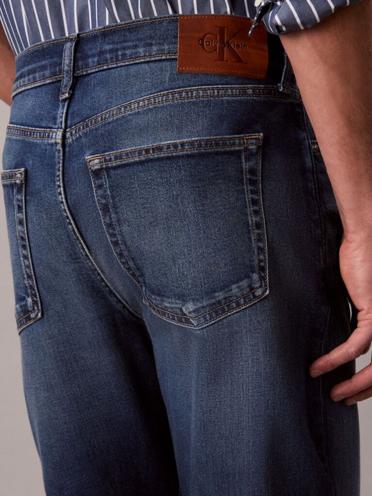Denim Τζιν Faded Με Tapered Γραμμή  Άνδρας