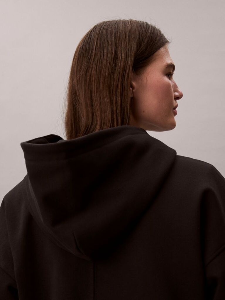 Black French Terry Hoodie  Women