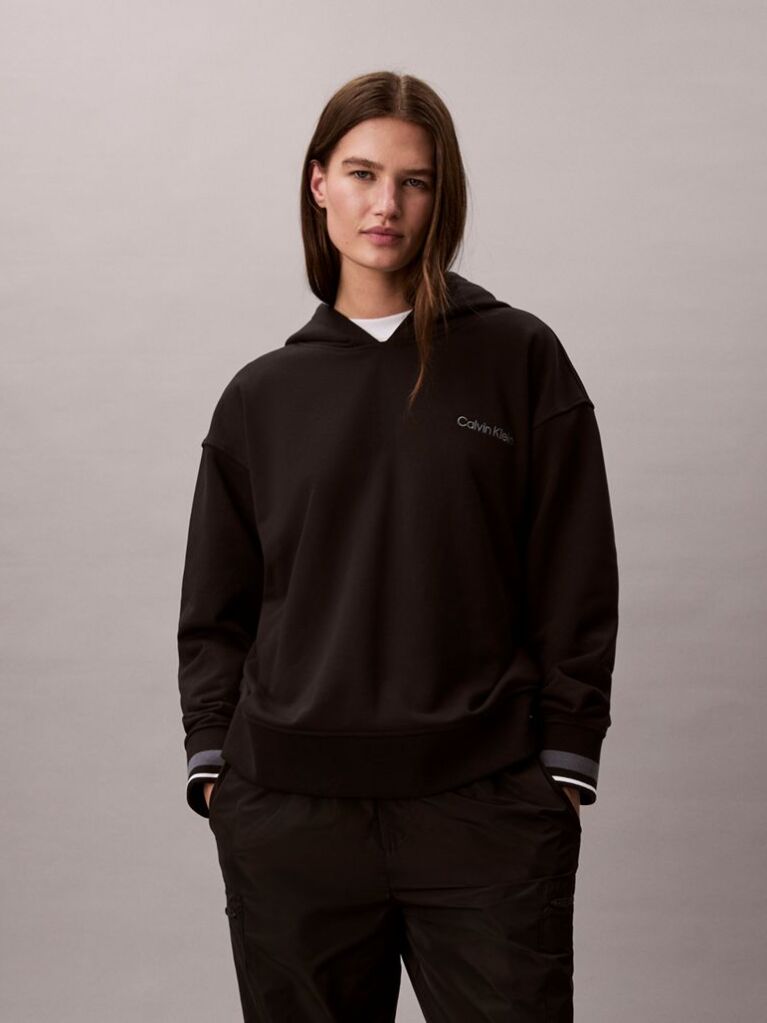 Black French Terry Hoodie  Women