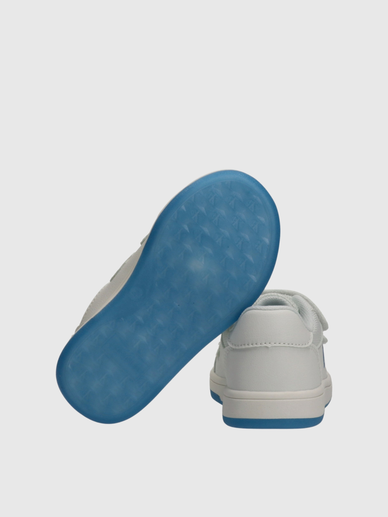 White Low Cut Velcro Sneaker  Kids Unisex
