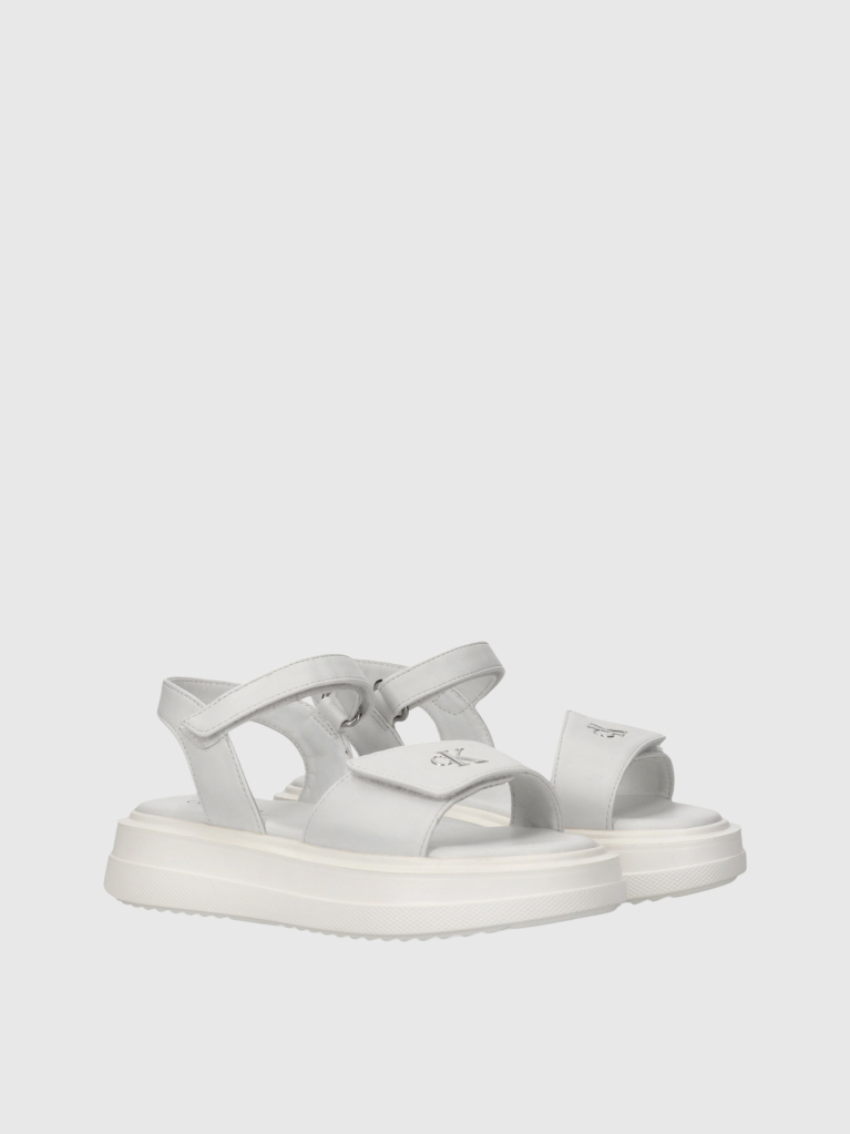 White Velcro Sandal  Girls
