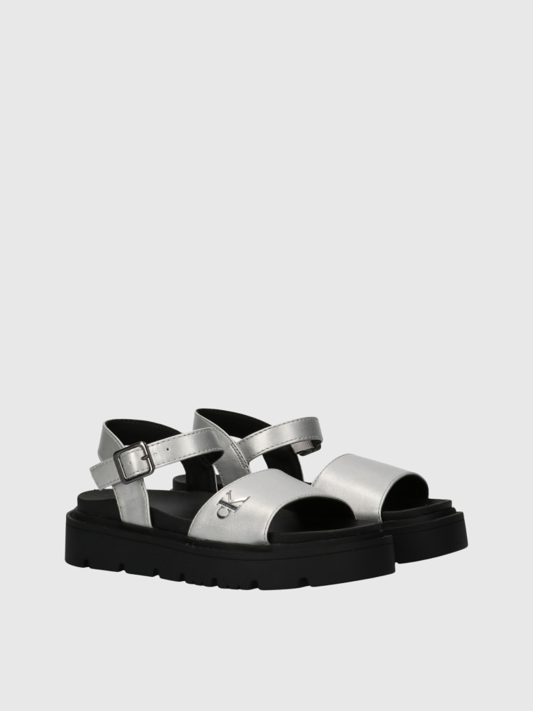 Silver Velcro Sandal  Girls