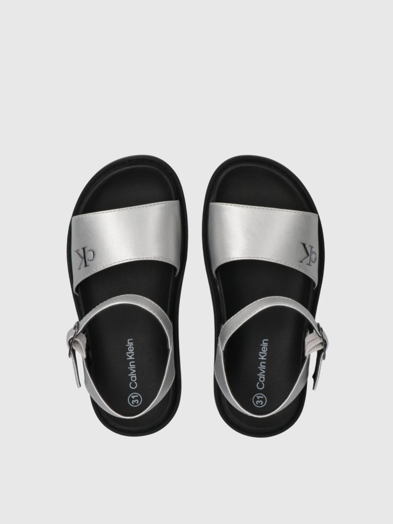 Silver Velcro Sandal  Girls