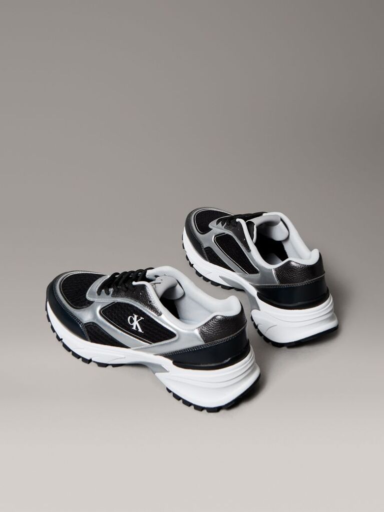 Black Trailblazer — Mesh Mix Runner Trainers  Men