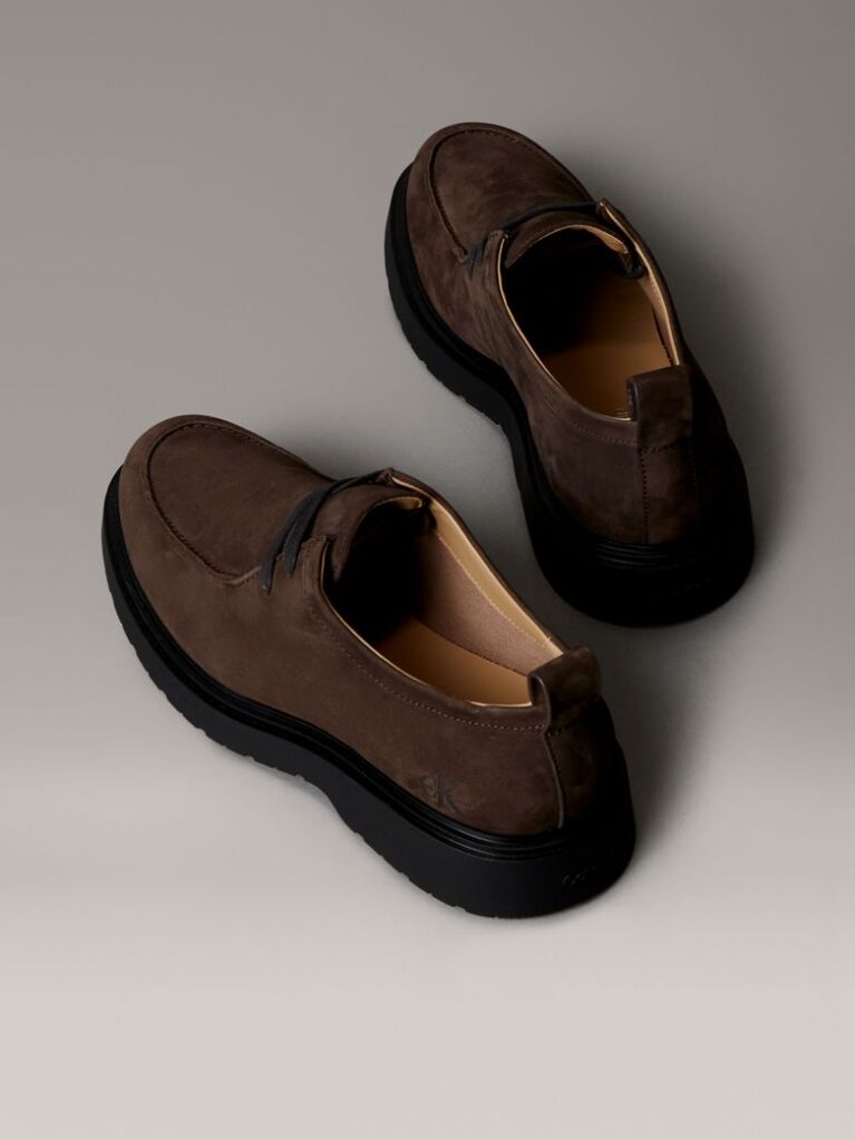 Καφέ Παπούτσια Derby Με Σόλα Από Δέρμα Nubuck  Άνδρας