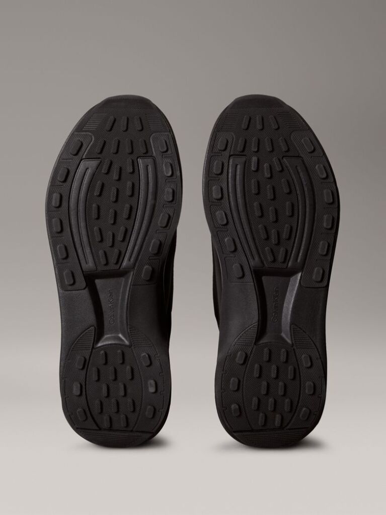 Μαύρο Chunky Sneakers Με Ελαστικό Δίχτυ Στον Αστράγαλο  Άνδρας