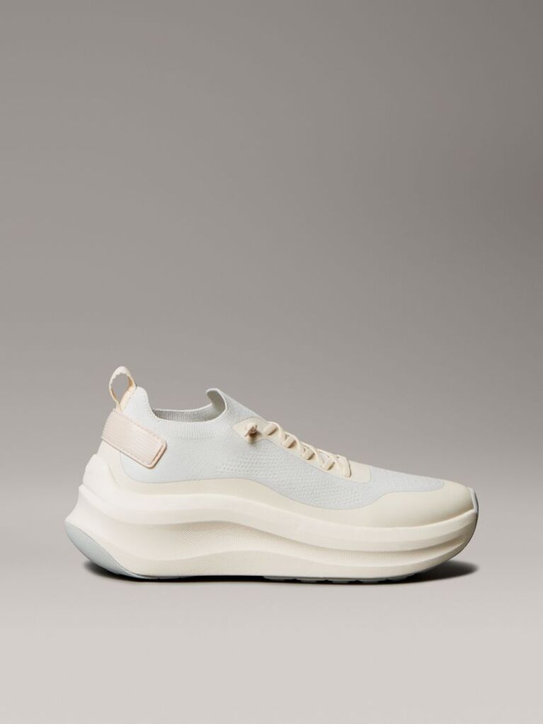 Γκρι Chunky Sneakers Με Ελαστικό Δίχτυ Στον Αστράγαλο  Γυναίκα