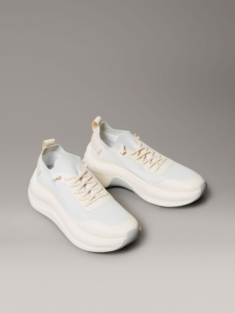 Γκρι Chunky Sneakers Με Ελαστικό Δίχτυ Στον Αστράγαλο  Γυναίκα