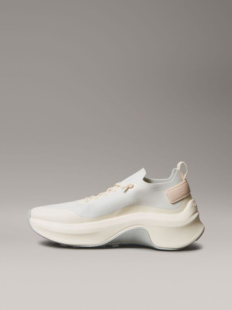 Γκρι Chunky Sneakers Με Ελαστικό Δίχτυ Στον Αστράγαλο  Γυναίκα