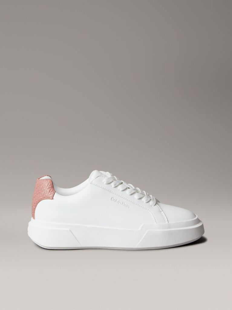 Λευκό CK Avenue -Sneakers Από Μαλακό Δέρμα Και Λογότυπο  Γυναίκα