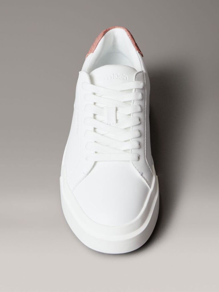 Λευκό CK Avenue -Sneakers Από Μαλακό Δέρμα Και Λογότυπο  Γυναίκα