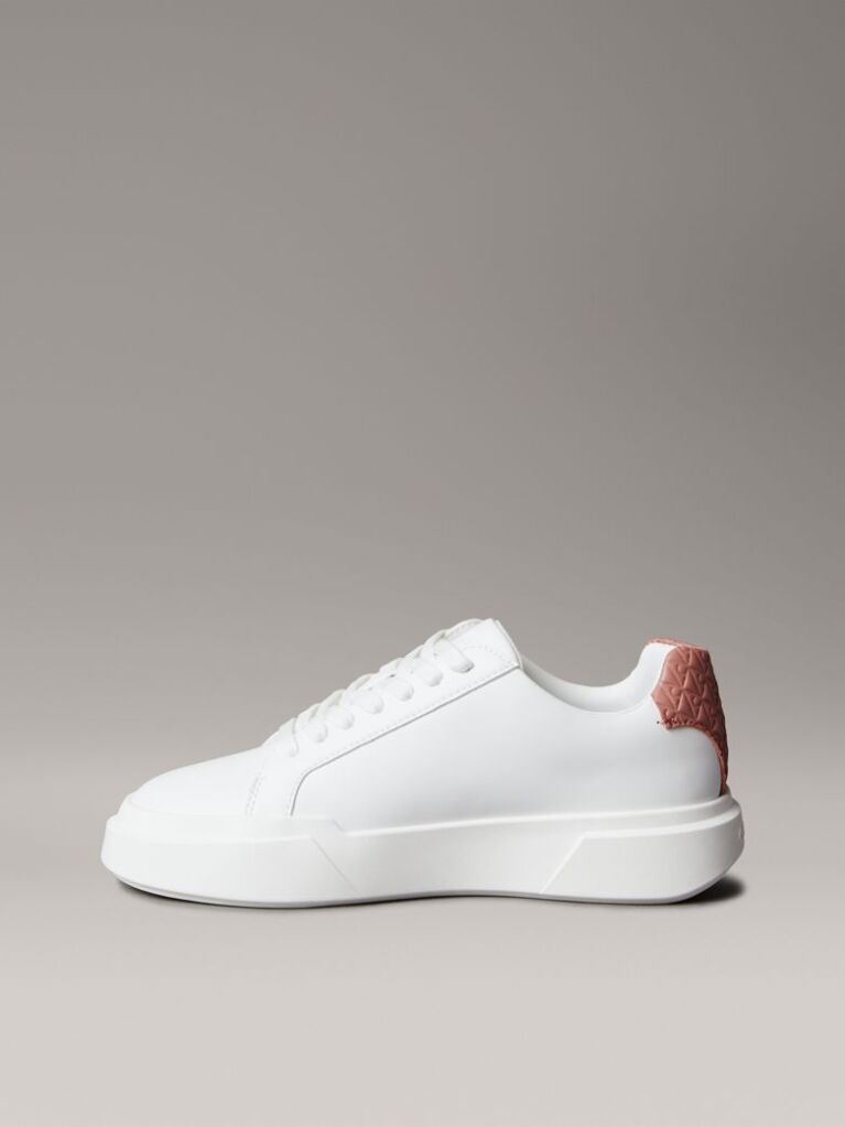 Λευκό CK Avenue -Sneakers Από Μαλακό Δέρμα Και Λογότυπο  Γυναίκα