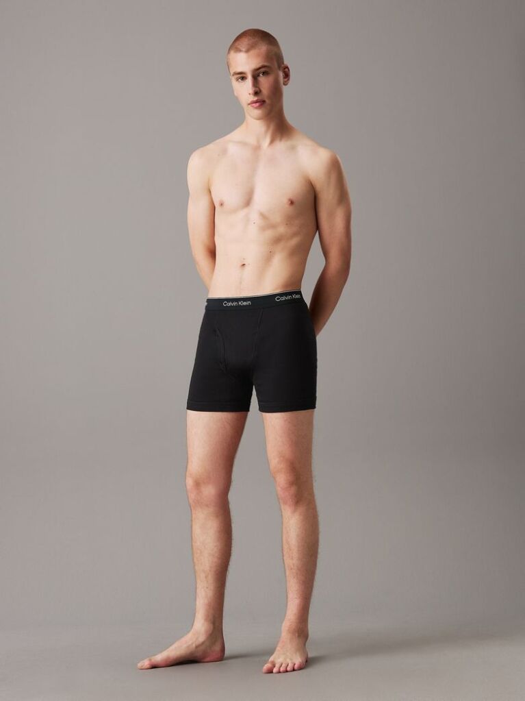Black 3 Pack Boxer Briefs - Cotton Classics  Men