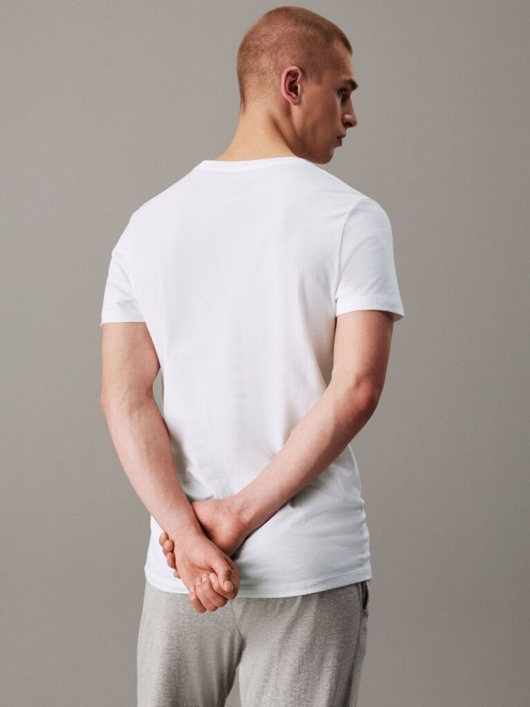 Λευκό Σετ 3 T-Shirts Με Κανονική Λαιμόκοψη - Cotton Classics  Άνδρας