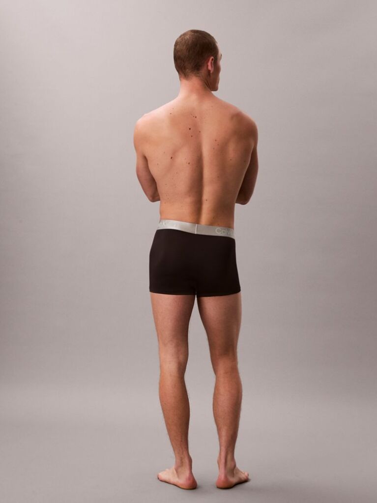 Black 3 Pack Trunks - Micro Stretch  Men