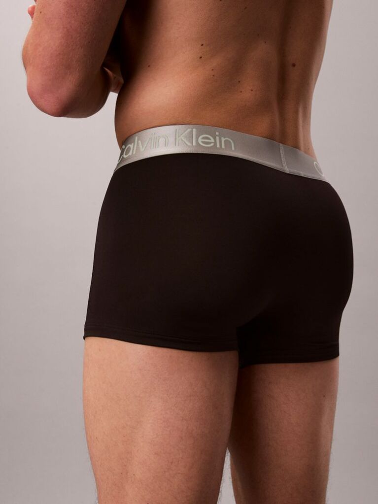 Black 3 Pack Trunks - Micro Stretch  Men