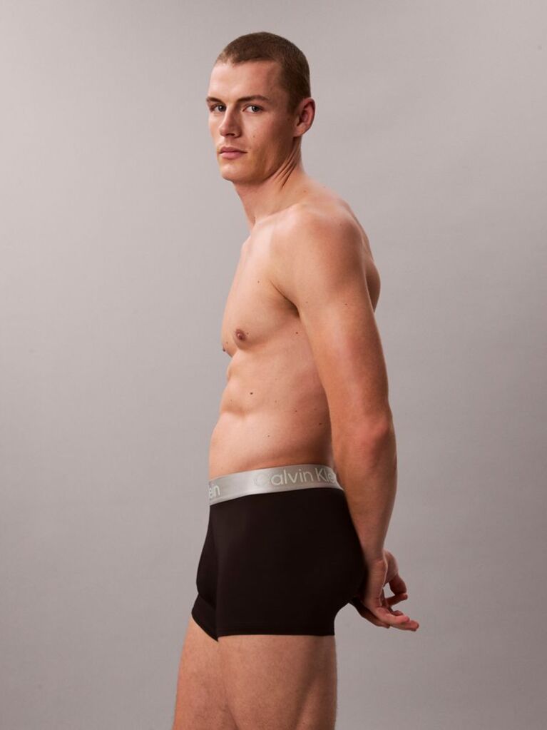 Black 3 Pack Trunks - Micro Stretch  Men