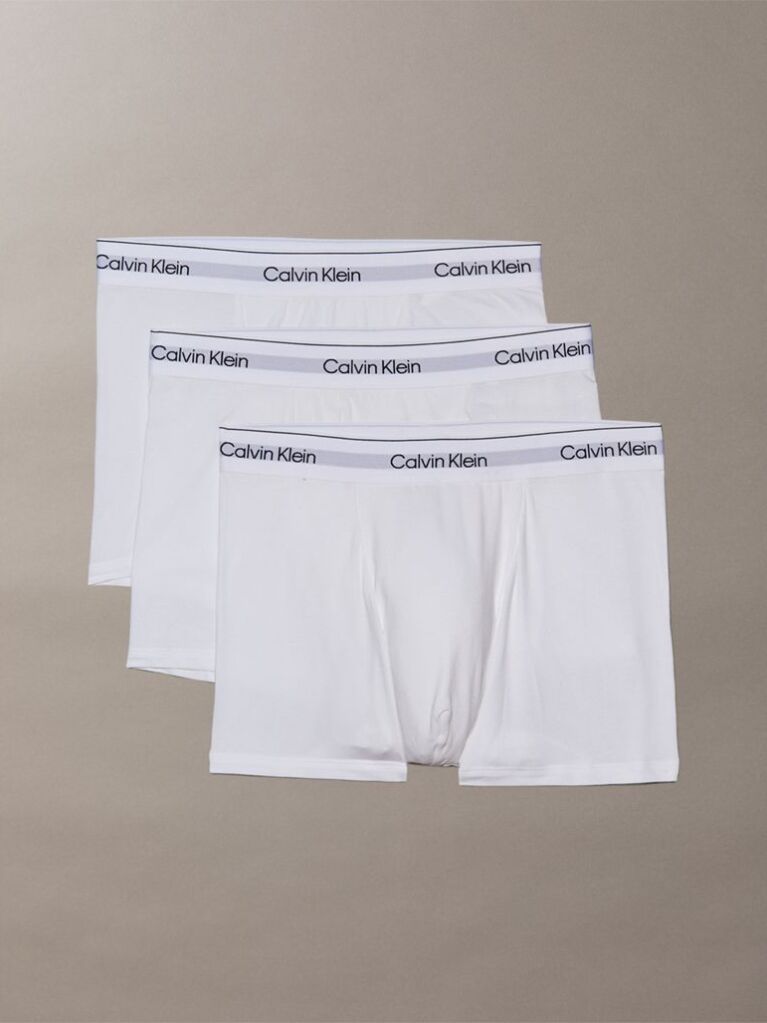 Λευκό Σετ 3 Άνετα Dart Μπόξερ - Icon Cotton Stretch  Άνδρας
