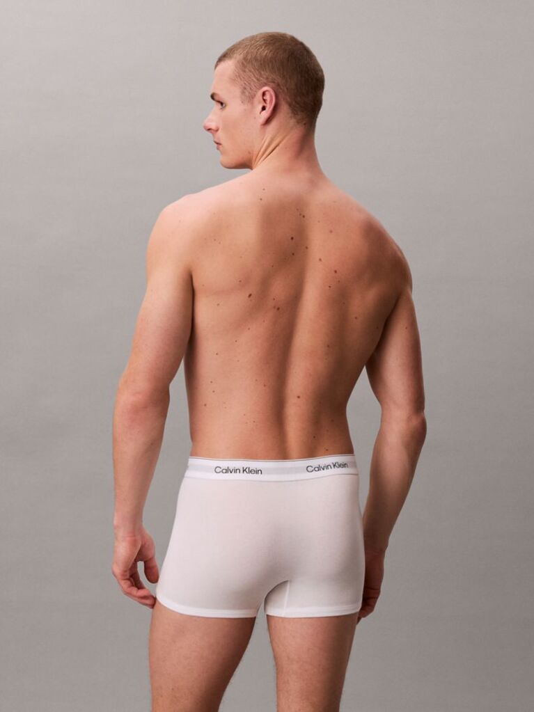 Λευκό Σετ 3 Άνετα Dart Μπόξερ - Icon Cotton Stretch  Άνδρας