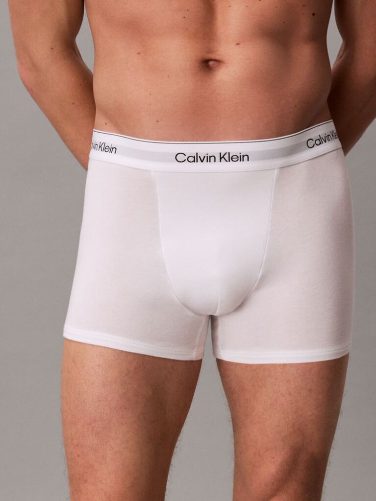 Λευκό Σετ 3 Άνετα Dart Μπόξερ - Icon Cotton Stretch  Άνδρας