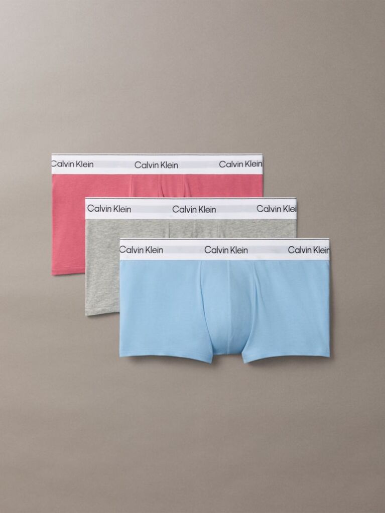 Multi 3 Pack Low Rise Trunks - Icon Cotton Stretch  Men