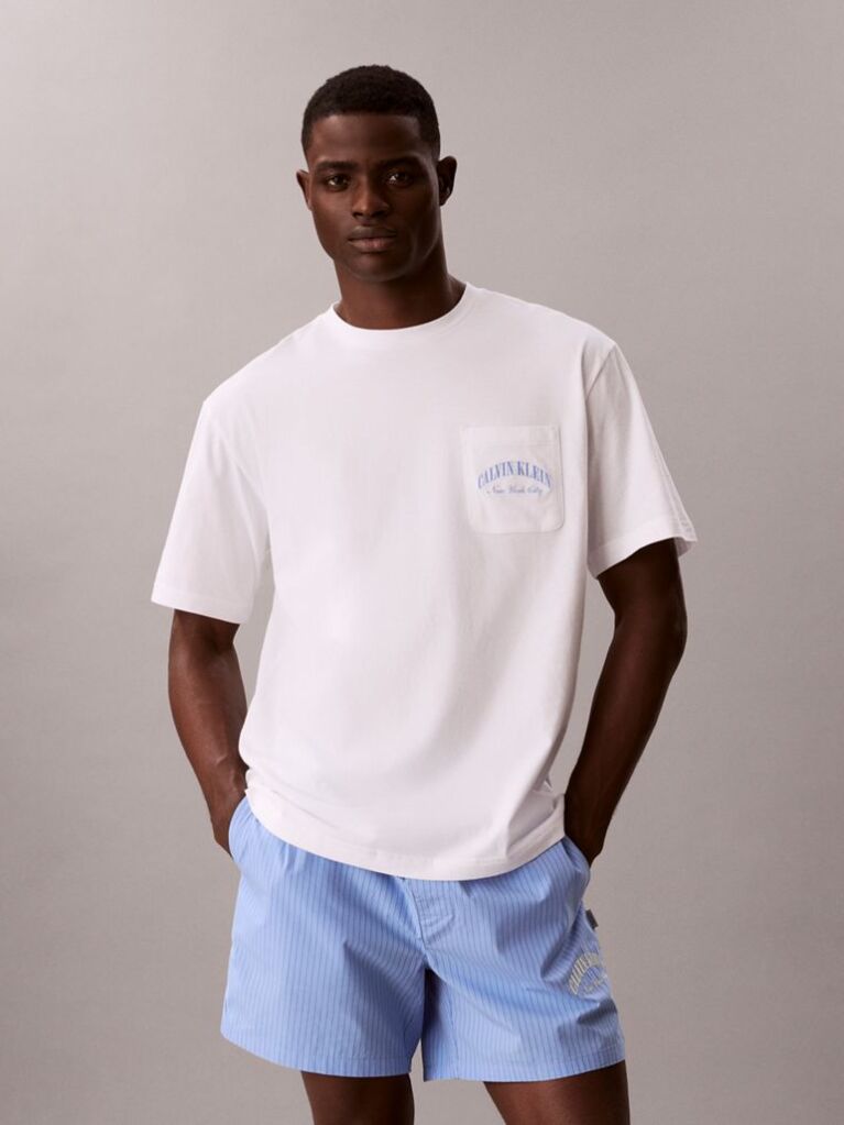 Multi Cotton Crest Logo Pyjama Set  Men