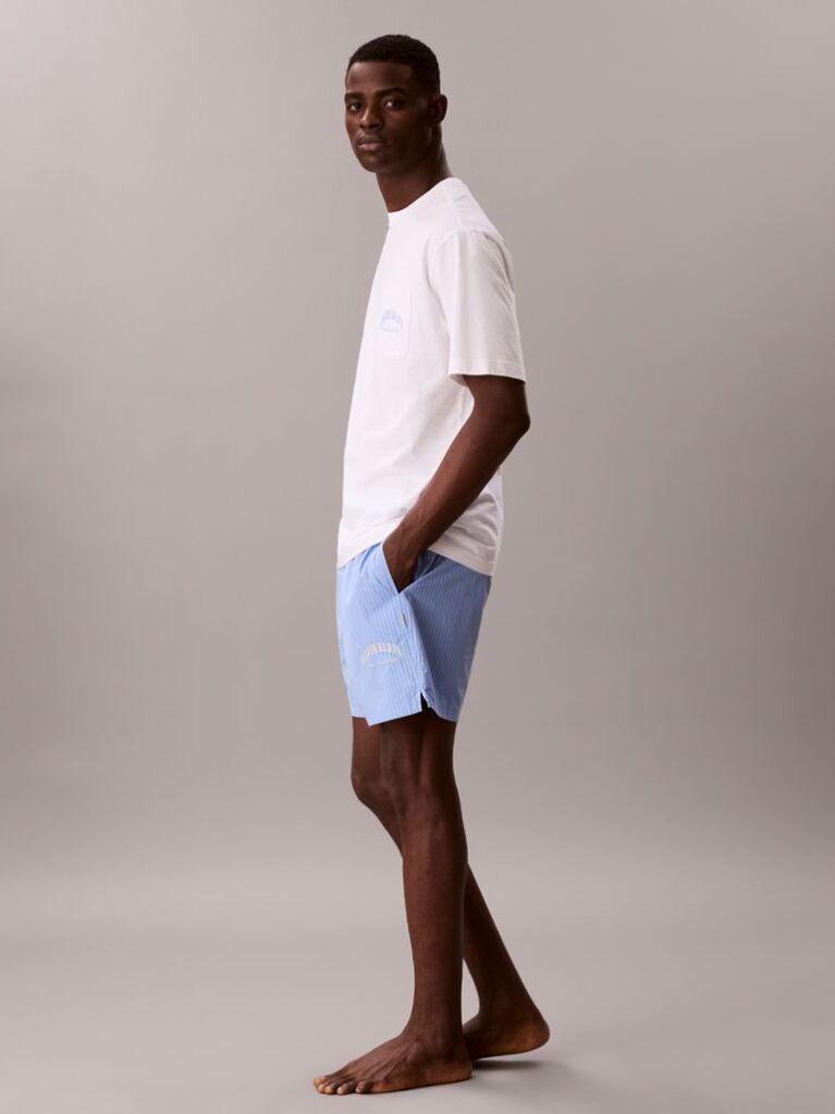 Multi Cotton Crest Logo Pyjama Set  Men