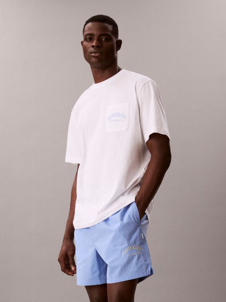 Multi Cotton Crest Logo Pyjama Set  Men