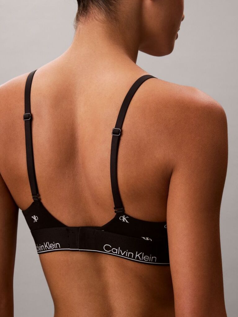 Μαύρο Τριγωνικό Bralette Με Ελαφριά Επένδυση - Icon Cotton Modal  Γυναίκα