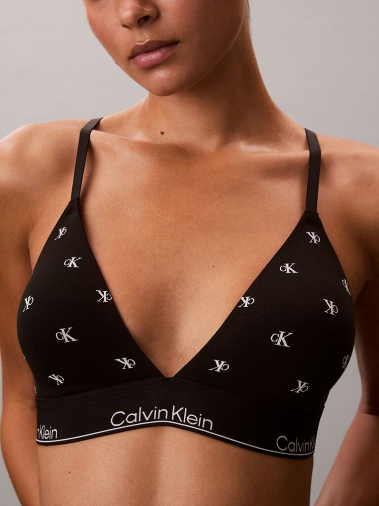 Μαύρο Τριγωνικό Bralette Με Ελαφριά Επένδυση - Icon Cotton Modal  Γυναίκα