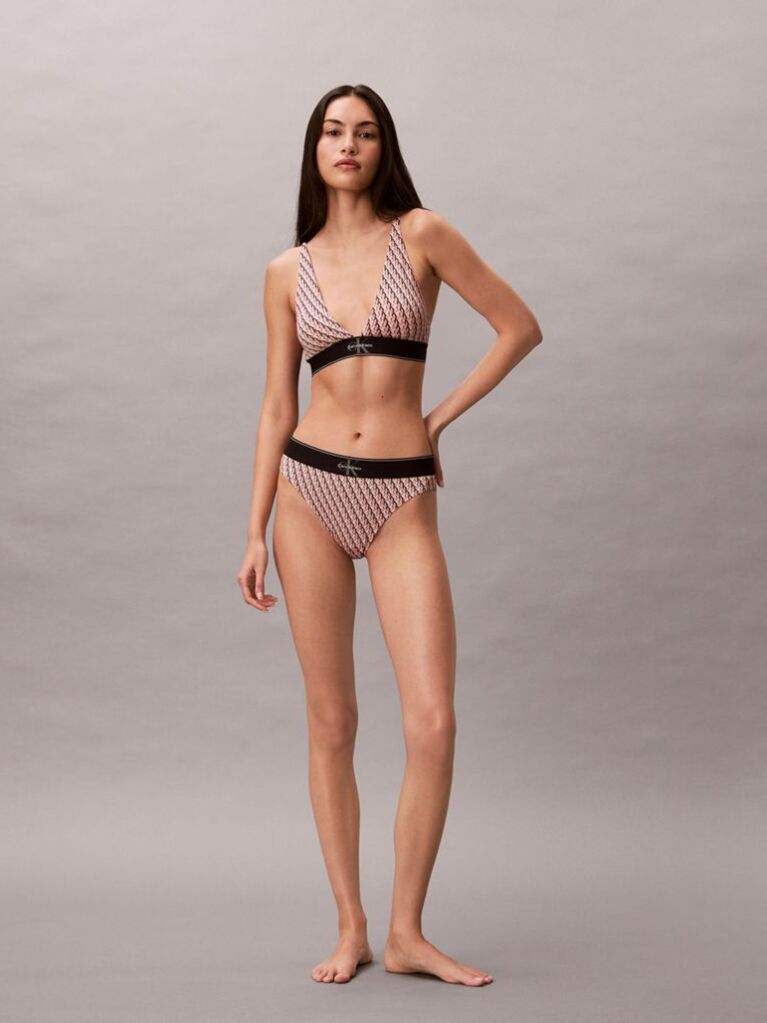 Ροζ Τριγωνικό Σουτιέν Μπουστάκι - Graphic Monogram Microfibre Stretch  Γυναίκα