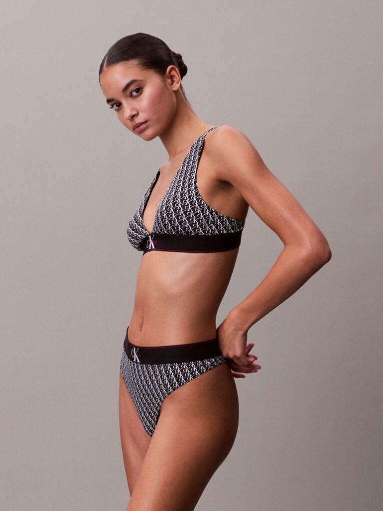 Μαύρο Ελαστικό Στρινγκ - Graphic Monogram Microfibre  Γυναίκα