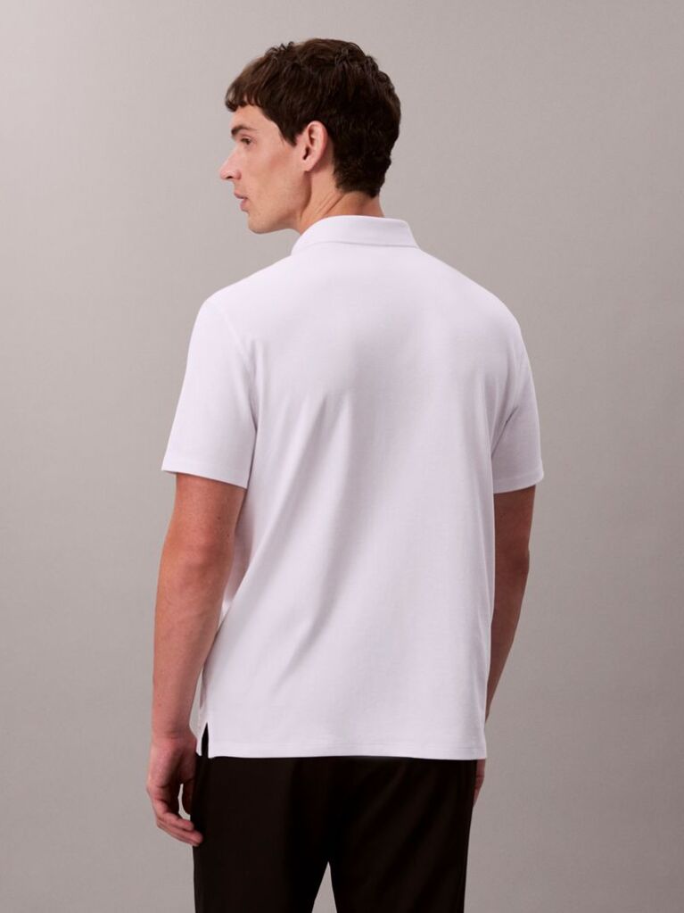 Λευκό Πόλο T-Shirt Από Supima Βαμβάκι  Άνδρας