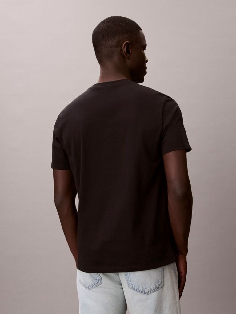 Μαύρο T-shirt Με Μονόγραμμα  Άνδρας