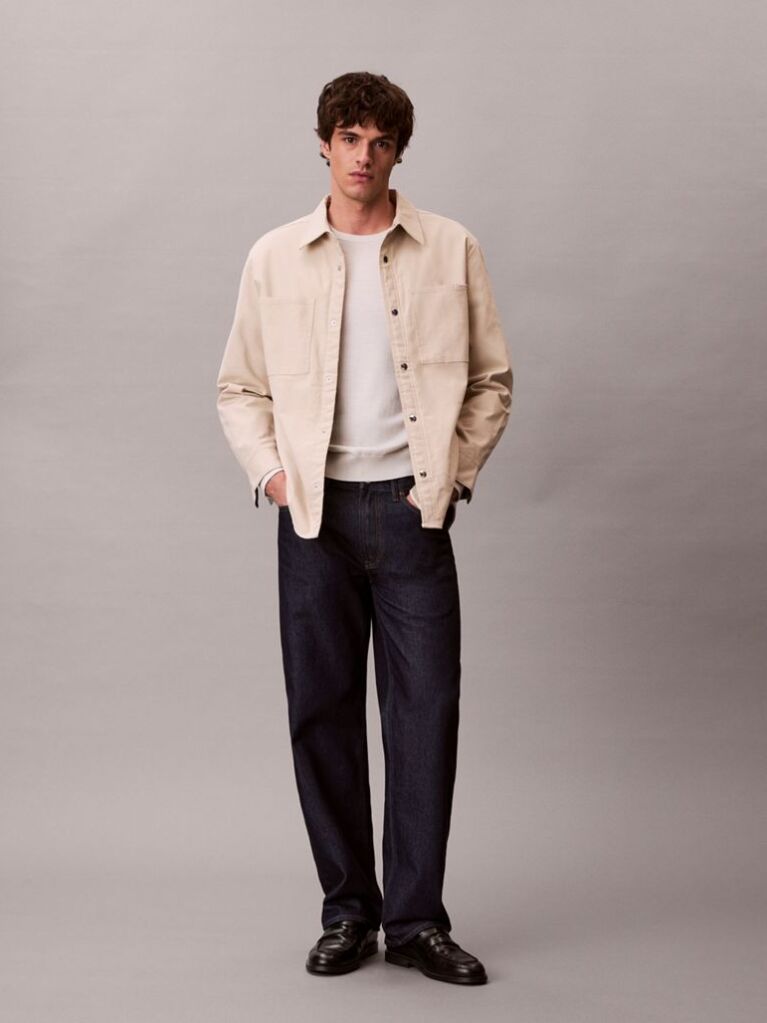 Silver Matty Canvas Relaxed Jacket  Men