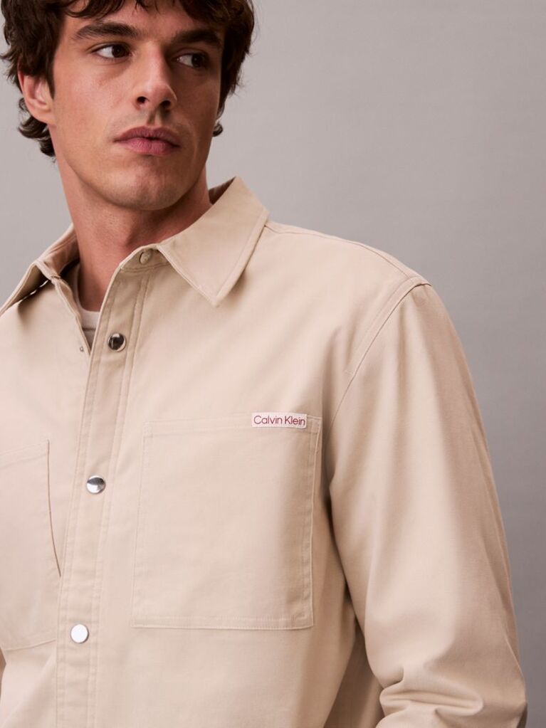 Silver Matty Canvas Relaxed Jacket  Men