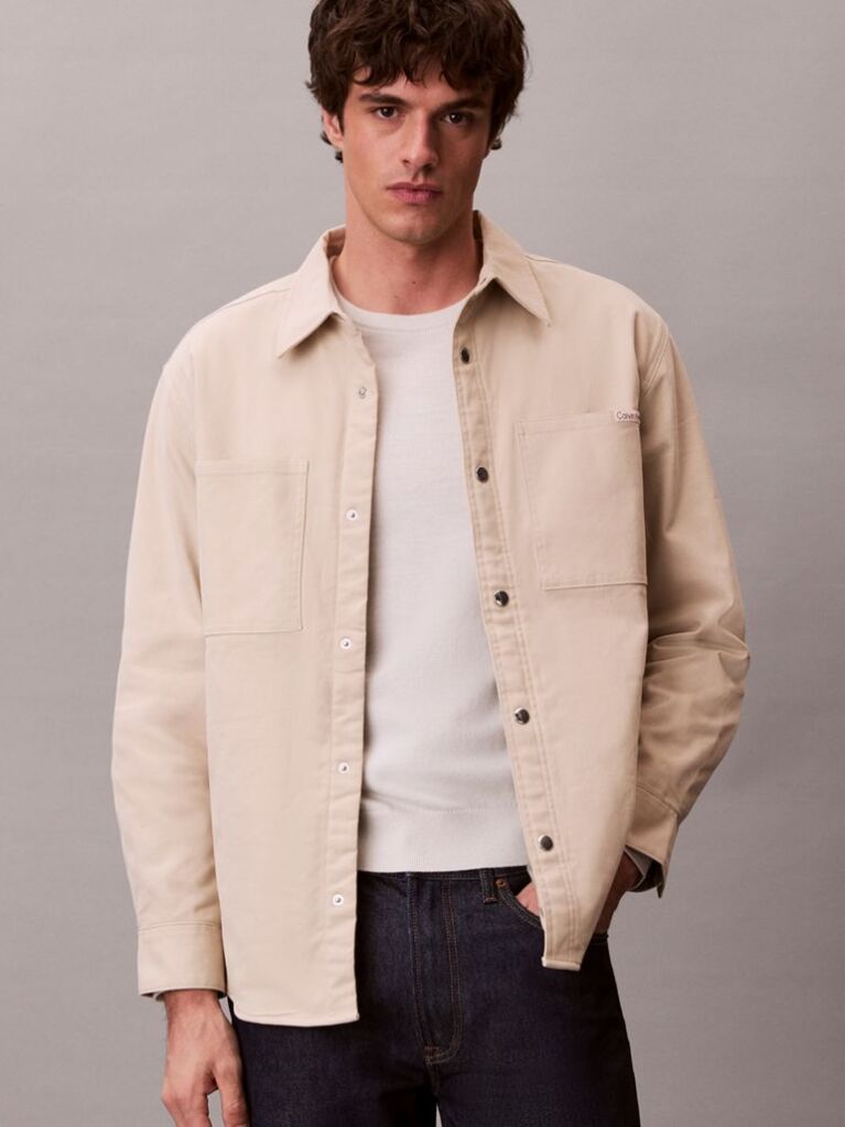 Silver Matty Canvas Relaxed Jacket  Men