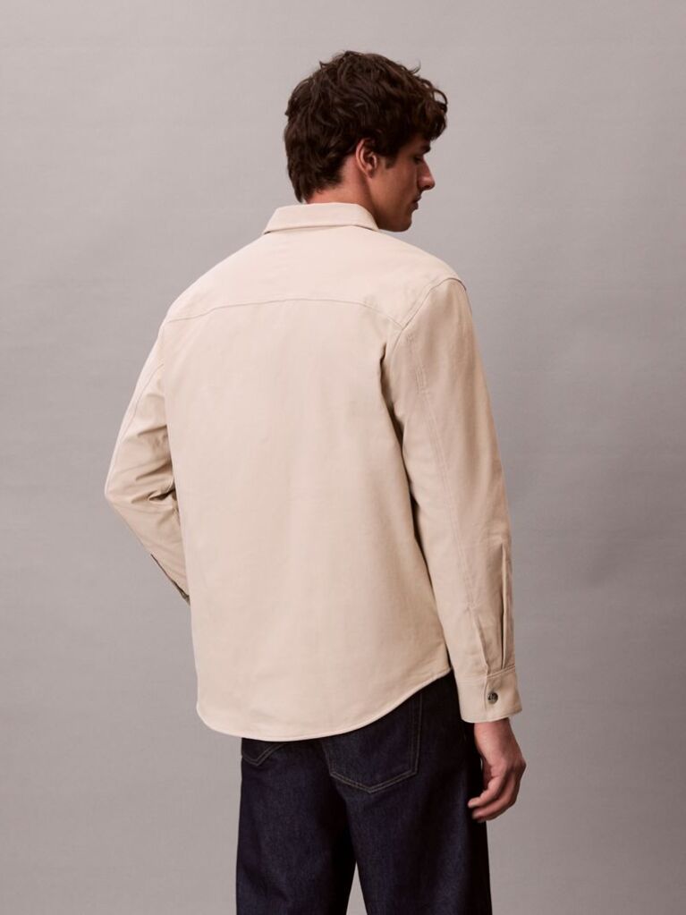 Silver Matty Canvas Relaxed Jacket  Men
