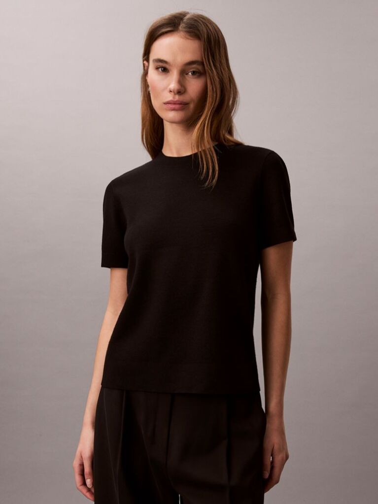 Μαύρο Κοντομάνικο T-Shirt  Γυναίκα
