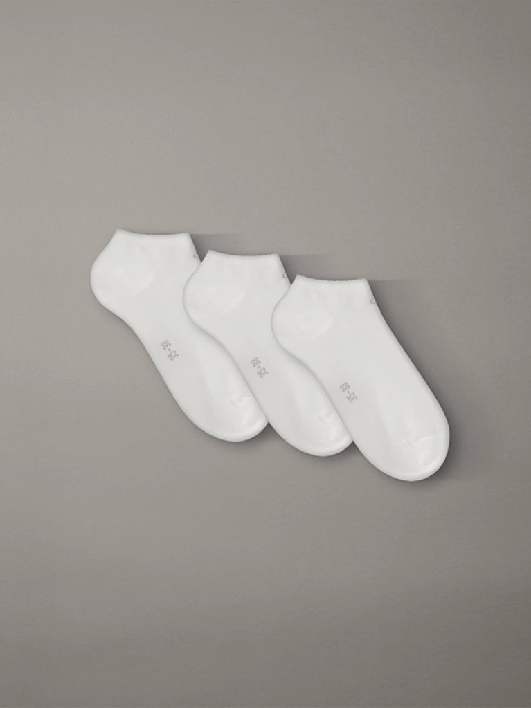 White 3 Pack Sneaker Socks  Women