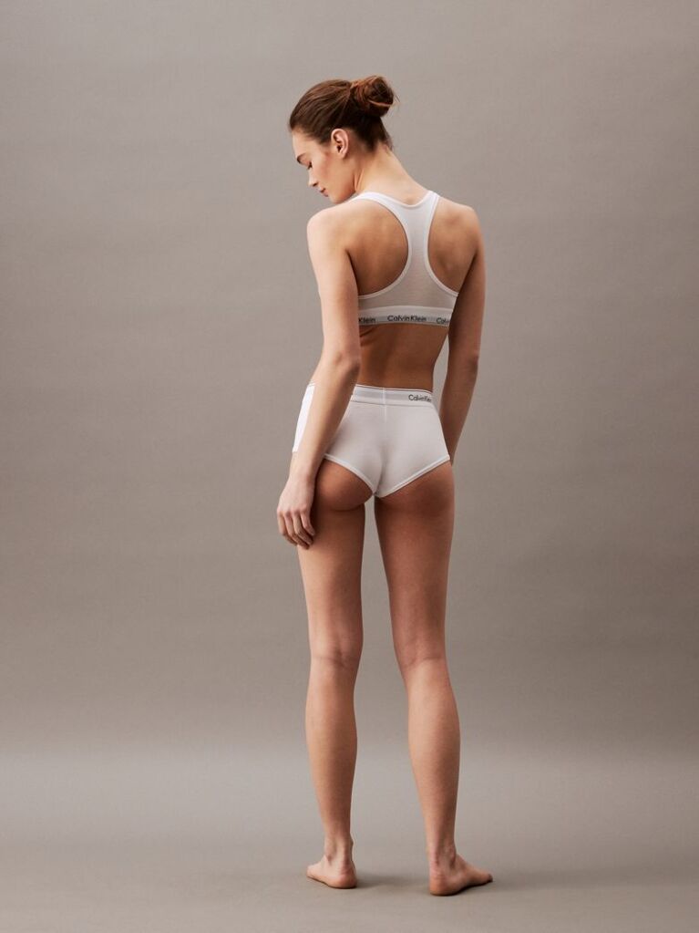 White High Waisted Hipster Panty - Modern Cotton  Women